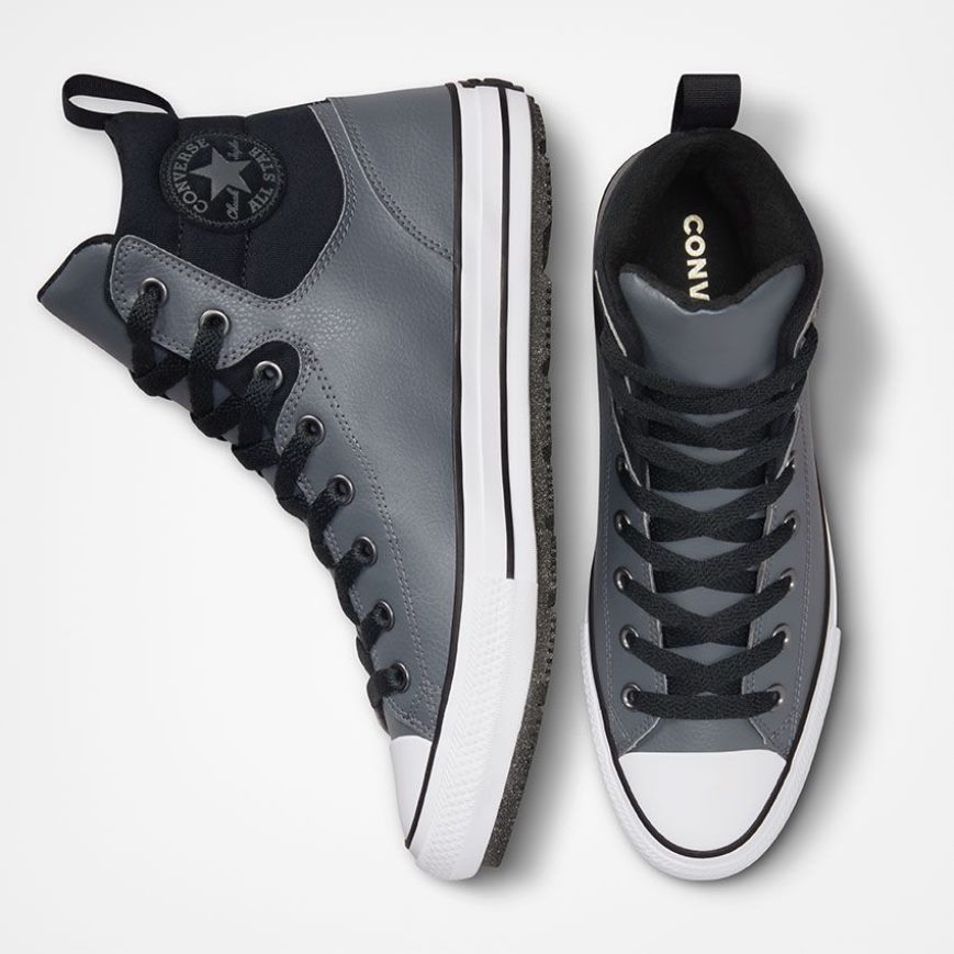 Ghete Iarna Barbati Converse Chuck Taylor All Star Berkshire Apa Resistant Inalti Gri Negrii | RO WHLF0461